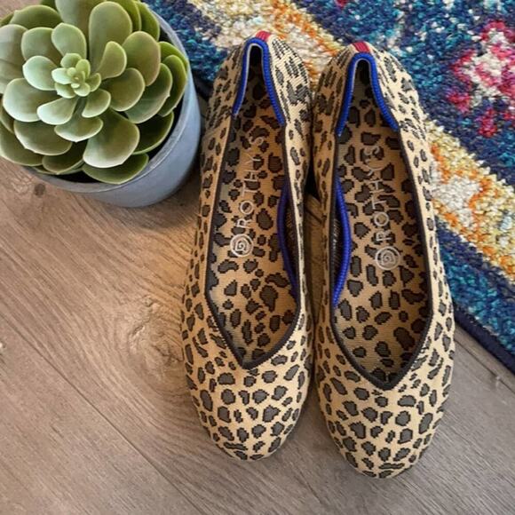 Rothys spotted leopard print round toe size 7 flat woman’s shoes - Picture 7 of 16